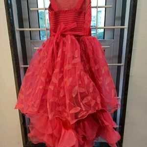 Pink partywear frock for 6-8yo girls