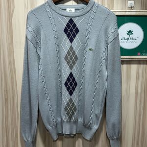 Lacoste Argyle Diamond Woolen Sweater