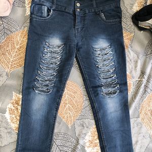 Blue Rugged Jeans