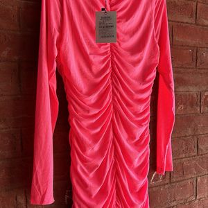 Women bodycon Pink Dressed With Tag