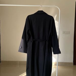 Indigo Blue Longline Front open Trench