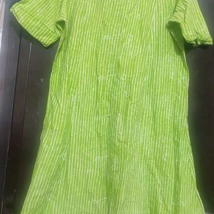 Fluorescent Green Kurti For Girl Or Woman 38 Bust