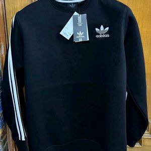 ADIDAS ORIGINALS 3 STRIPES BLACK SWEATSHIRT