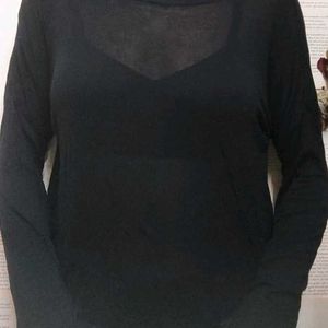 Black Sheer Top