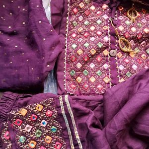 PURPLE KURTA SET