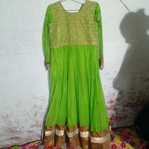 Green Stylish Party Wear Frock