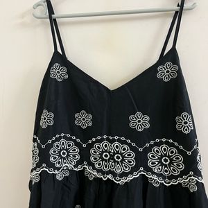 Black Embroidered Dress