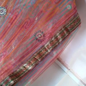 Multi Colour Net Saree