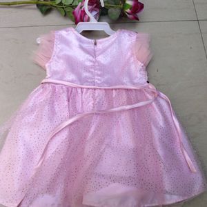 Babyhug Pink Party Wear Frock