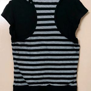 ❗Max: Black/Grey Striped Sweatshirt/Top