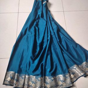 Rajwadi Satin Silk Saree In Royal Blue