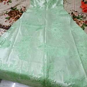 Pista Green Colour Gown