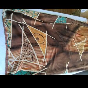 Brown Printed Sarees (Women's)