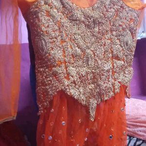 ORANGE LEHENGA CHOLI