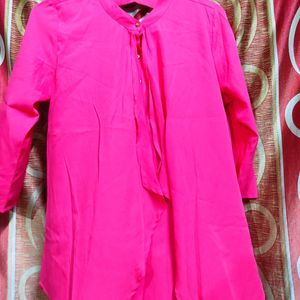 Women Pink Shirt With Back Design