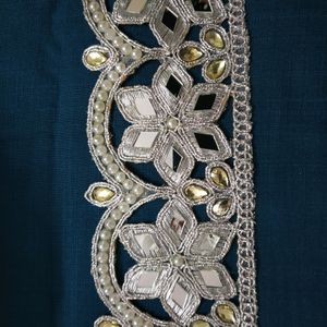 MIRROR-PEARL CUTWORK LACE