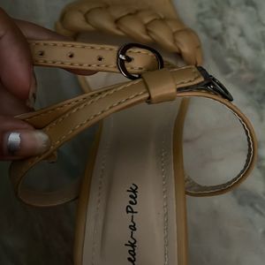 Branded Sneak A Peak Nude Heels