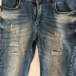 STRAIGHT FIT PATCH JEANS FOR MEN