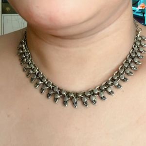 Oxidized Women Chocker Chain