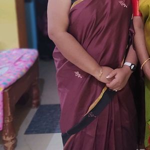 Meroon saree