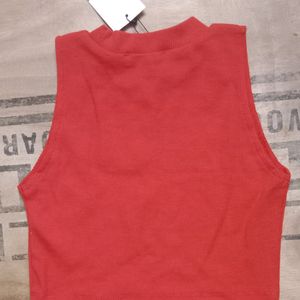 Zara Red Crop Top