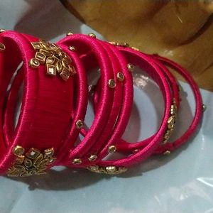 silk thread non customised bangles