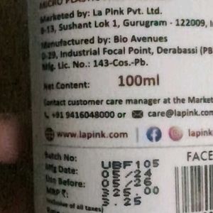 La Pink Ubtan Facewash