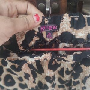 Ginger Leopard Print Palazzo