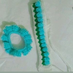 Crochet Headband And Scrunchies Set