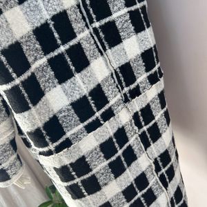 Unisex Plaid Overcoat With Inner Teddy Lining