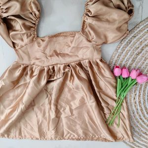 Cute Satin Top/Short Dress