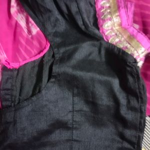 Black Pink Saree