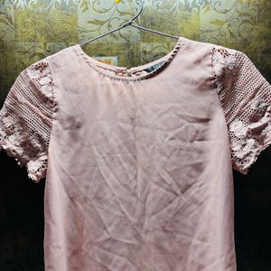 Pink Top With Beautiful Sleeves