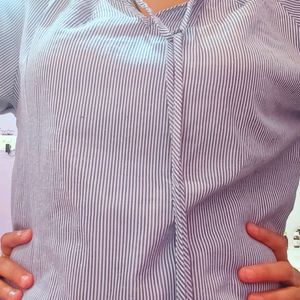 Light Blue Colour Puff Sleeves Top