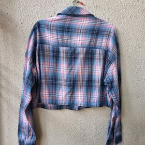 Checkered Crop Shirt