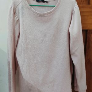 Women's Cotton Baby Pink Sweater