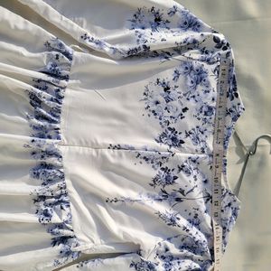 Women White Floral Mini Dress