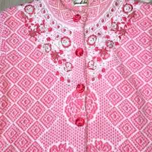 Baby pink Cardigan for women