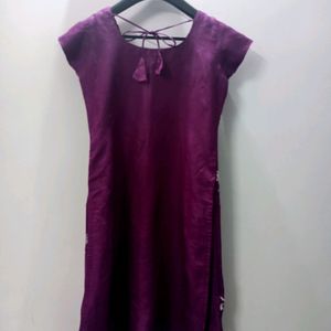 Daily Wear Kurta For Women (Purple)(Stitched)