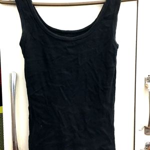 Tank Top Black Simple Vest