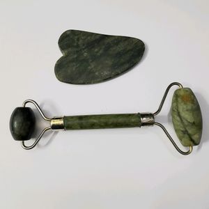 Jade Face Roller With Gua Sha Stone