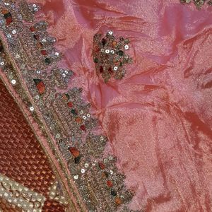 Coral Pink Gota Patti Kurta Pant & dupatta