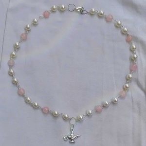 PINK COQUETTE Y2k BEAD NECKLACE