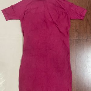 Wine Colored Fitted Dress