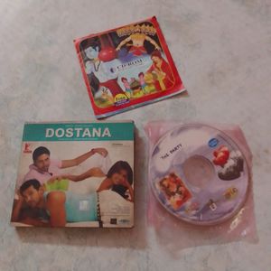 Three Music CDs The Party English, Dostana,Luvkush