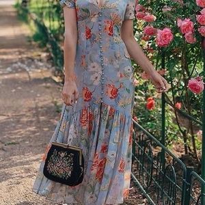 Zara Floral Dress (synthetic Fabric)