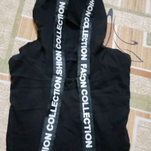 Black Full Sleeves  Cotton Hoody