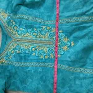 C - Green Stitched Pant Suit With Dupatta