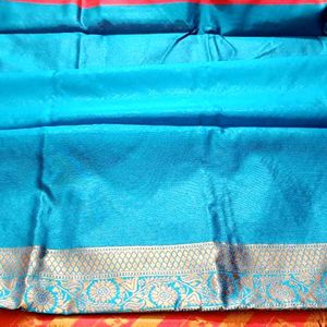 Banarsi Silk  Weaved Saree With Attached Bkouse