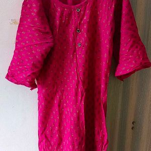 Pink Kurta For Women XL Size It Says